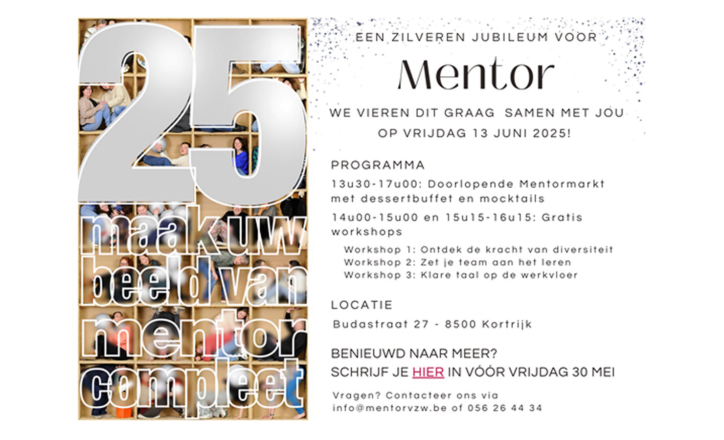 Uitnodiging mentor 25 in 2025